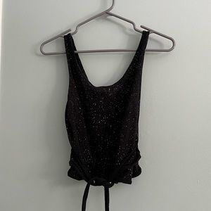 Lululemon It’s A Tie Tank Size 8 black speckle